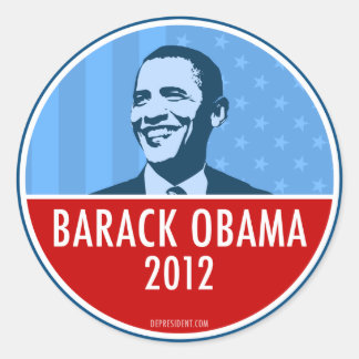 Obama 2012 classic round sticker