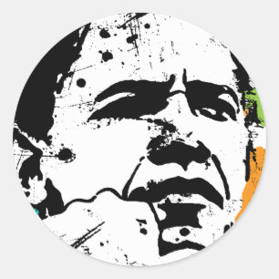 Obama 2012 classic round sticker