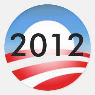 Obama 2012 classic round sticker