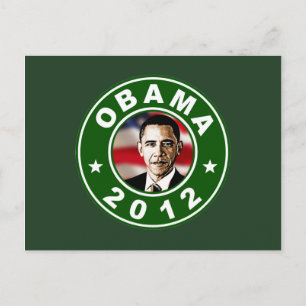 Obama 2012 Green Postcard