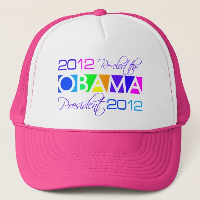 OBAMA 2012 hat - choose colour (Front)