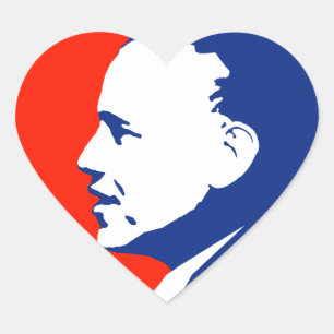 Obama 2012 heart sticker