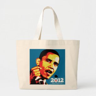 Obama 2012 large tote bag