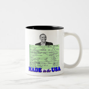 Obama 2012 Made in USA Two-Tone Coffee Mug