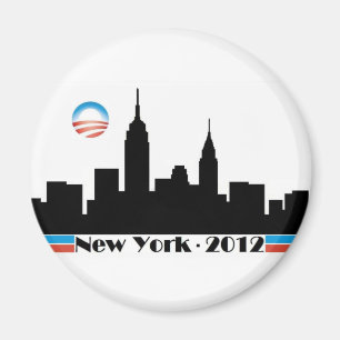 Obama 2012 New York City Skyline Magnet