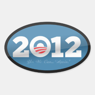 Obama 2012 Official Logo Oval Sticker