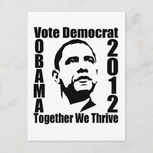 OBAMA 2012 postcard