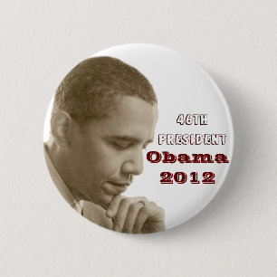 Obama 2012 Re-Elected_ 6 Cm Round Badge