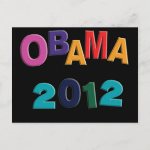 Obama 2012 Refrigerator Alphabet Magnet Post Card