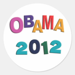 Obama 2012 Refrigerator Alphabet Magnet Sticker