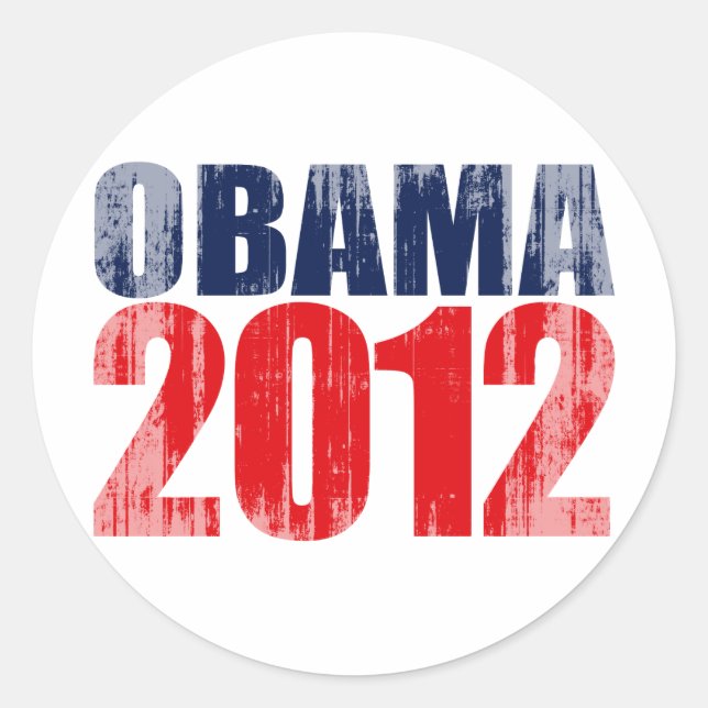 OBAMA 2012 Vintage.png Classic Round Sticker (Front)