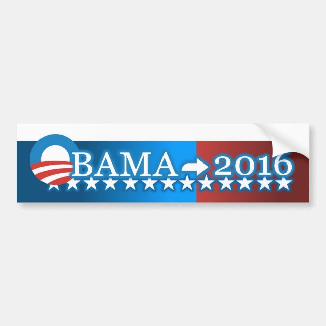 Obama -> 2016 Bumper Sticker (Front)