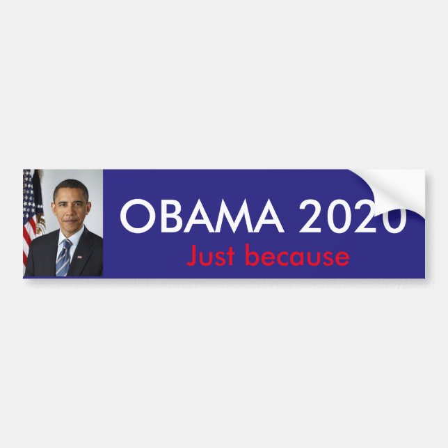 Obama 2020 Just Because Bumper Sticker (Front)