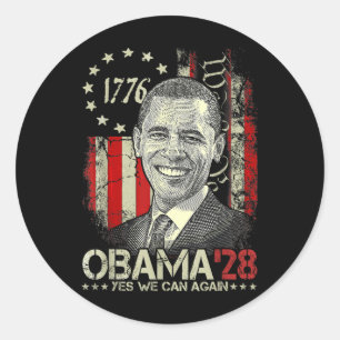 Obama 2028 _2  classic round sticker