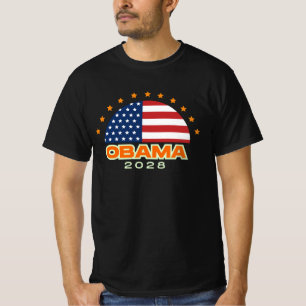 Obama 2028 American Flag Hope T-Shirt