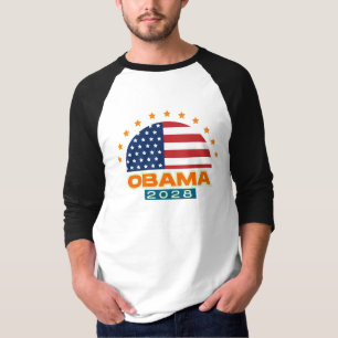 Obama 2028 American Flag Hope T-Shirt