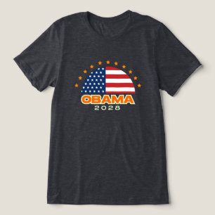 Obama 2028 American Flag Hope Tri-Blend Shirt