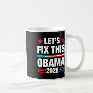 Obama 2028 American Flag Obama For President 2028 Coffee Mug