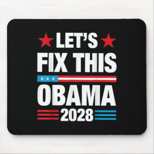 Obama 2028 American Flag Obama For President 2028 Mouse Pad