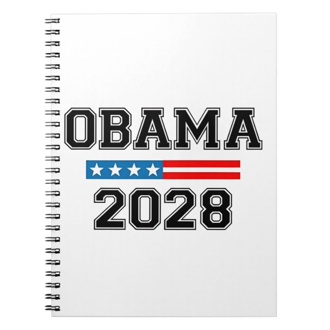 Obama 2028 Democracy Election USA  Notebook (Front)