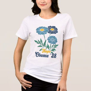 Obama 2028 Hope Floral For President _1 Tri-Blend Shirt