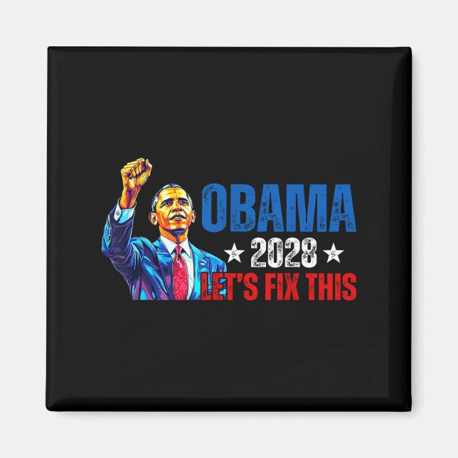 Obama 2028 Let's Fix This Obama 48th President Magnet (Front)