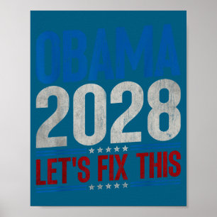 Obama 2028 Let's Fix This Obama 48th President Poster