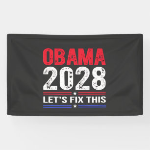 Obama 2028 Let's Fix This Democracy Election USA Banner