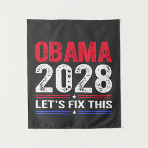 Obama 2028 Let's Fix This Democracy Election USA Tapestry