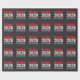 Obama 2028 Let's Fix This Democracy Election USA Wrapping Paper