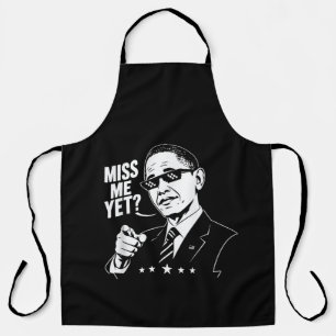 Obama 2028 Miss Me Yet President 44 Funny Apron