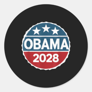 Obama 2028 Obama For President 2028 Obama Vintage  Classic Round Sticker