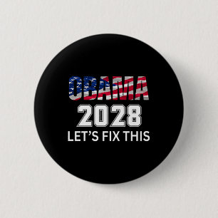 Obama 2028 Patriotic Protest Rally For President O 6 Cm Round Badge