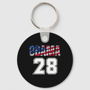 Obama 2028 Patriotic Protest Rally For President O Key Ring