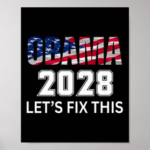 Obama 2028 Patriotic Protest Rally For President O Poster