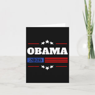 Obama 2028 President American Flag Pro Obama Vinta Card