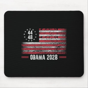Obama 2028 Retro Vintage Us Flag Patriotic Premium Mouse Pad