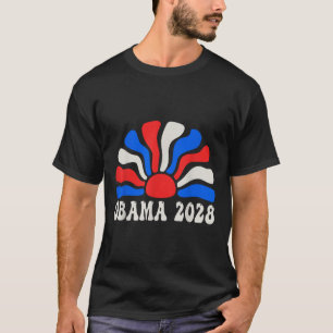 Obama 2028 Retro Vintage Us Flag Patriotic Protest T-Shirt