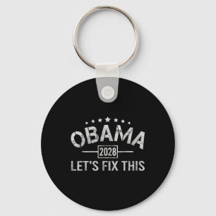 Obama 2028 Shirt Vote Obama For President 2028 _7 Key Ring