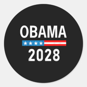Obama 2028 Shirt Vote Obama For President 2028 Classic Round Sticker
