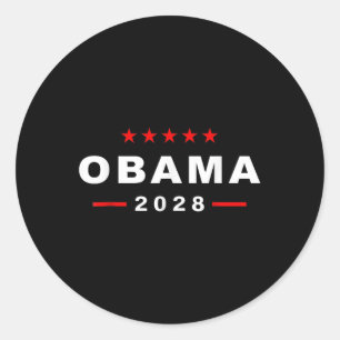 Obama 2028 Shirt Vote Obama For President 2028  Classic Round Sticker