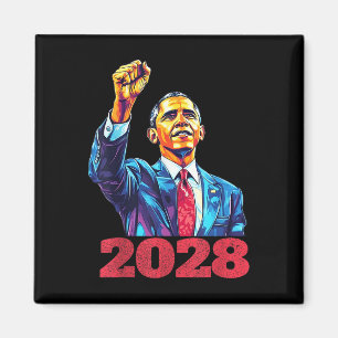 Obama 2028 Shirt Vote Obama For President 28 Flag Magnet