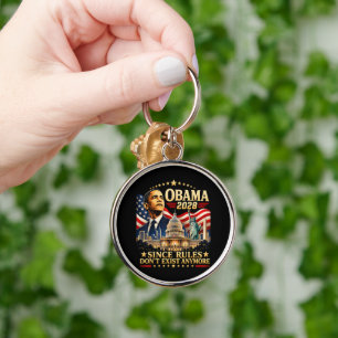 Obama 2028 Since Rules Don't Exist Anymore Key Ring