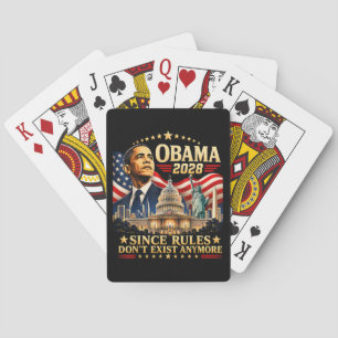 Obama 2028 Since Rules Don't Exist Anymore Playing Cards