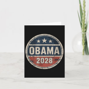 Obama 2028 Vintage Patriotic Election  Card