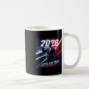 Obama 2028 Vintage Patriotic Political Rally Obama Coffee Mug