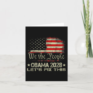 Obama 2028 Vote Obama For President 2028 Election Card