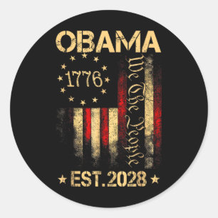 Obama 2028 Vote Obama For President 2028 Election Classic Round Sticker