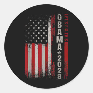 Obama 2028 Vote Obama For President 2028 Election Classic Round Sticker