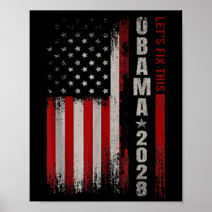 Obama 2028 Vote Obama For President 2028 Election Poster